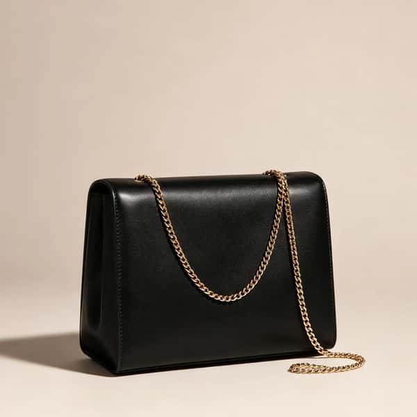 Sleek Black Minimalist Shoulder Bag