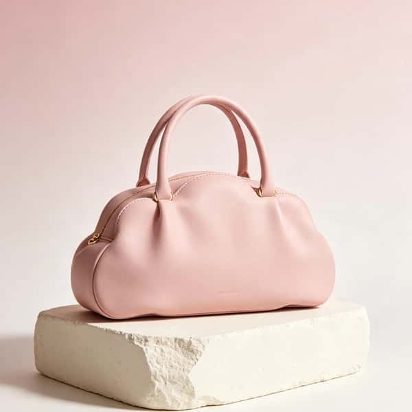 Soft Blush Pink Plush Cloud Mini Bag